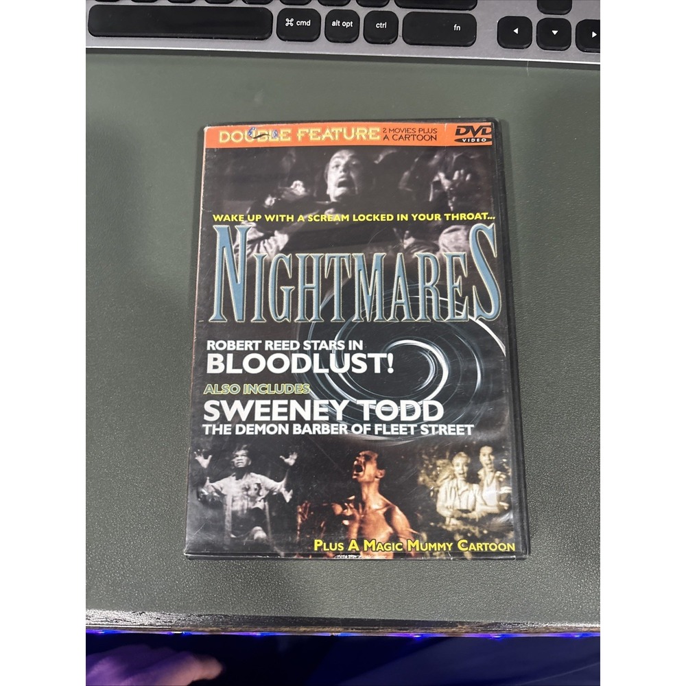 2 HORROR MOVIES - ON DVD - NIGHTMARES - BLOODLUST - SWEENEY TODD - NEW SEALED
